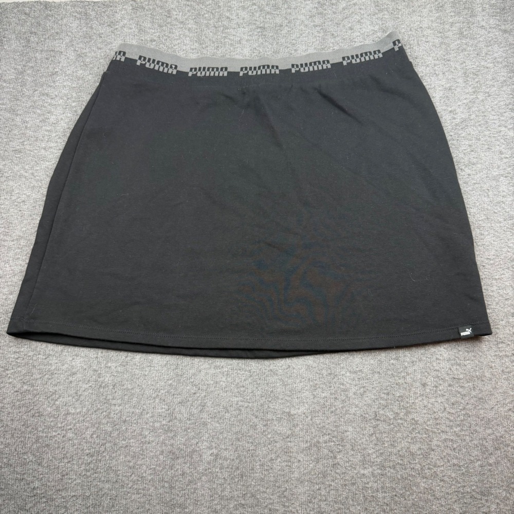 Puma Skort Womens XL Black French Terry Athletic Logo 585915-51 - Picture 11 of 11